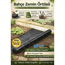 Mgf Plast Mgf En: 1mt x Boy: 50 Mt Yabani Ot Kontrol Bahçe Yer Örtüsü-Çim Sınırlayıcı Bezi-Malçlama Bahçe Keçesi Kesilebilir Bariyer Jüt Kumaş