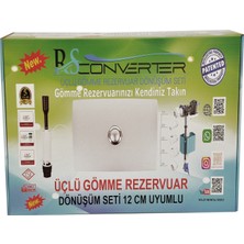RS Converter Rsconverter Gömme Rezervuar Üçlü Dönüşüm Seti Tamir ve Değişim Kiti 12 cm Gömme Rezervuarlar Için Uyumludur