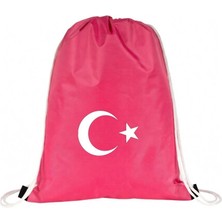 Hero Tasarım Ay Yıldız Türk Bayrağı - Ipli Spor Sırt Çantası - Günlük - Okul 35*45CM One Size | HR1032