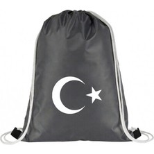 Hero Tasarım Ay Yıldız Türk Bayrağı - Ipli Spor Sırt Çantası - Günlük - Okul 35*45CM One Size | HR1032
