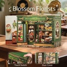 Cutebee Blossom Florists - Book Nook Kit – Ahşap Minyatür Ev Kitap Desteği 3D Yapboz Çiçekli Köşe Tasarımı | Kitaplık, Okuma Köşesi Için Kendin Yap El Yapımı Dekorasyon | (CWGB403) Blossom Florists
