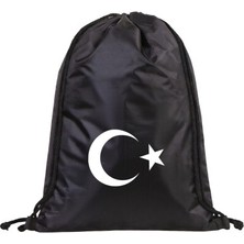 Hero Tasarım Ay Yıldız Türk Bayrağı - Ipli Spor Sırt Çantası - Günlük - Okul 35*45CM One Size | HR1032