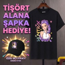 BarsDepo Huntrix Baskılı Tişört + Şapka Hediyeli Set | Premium Kalit