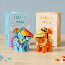 Dek Brıcks Rainbow Dash & Applejack Pony Yapı Blok Seti 2’li – Mini Brick Pony Figür Koleksiyon Oyuncak