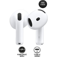 Tech&bello accessories 4 Nesil Anc Kablosuz Bluetooth Kulaklık Ios Android Uyumlu Dokunmatik Kulakiçi Pop-Up Ekranlı Type-C