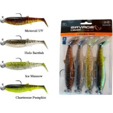 Savage Gear Cannibal Shad 12.5cm 20GR+12.5GR Clear Water 4ADET Hazır Silikon Yem Seti