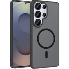 HTstore Galaxy Uyumlu S26 Ultra Kılıf M-Safe Şarj Özellikli Zore Babet Kapak-Siyah