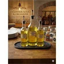 Raakmadezanmir Silikon Kaymaz Oval Yağdanlık Altlığı Çok Amaçlı Organizer Altlık (1 Adet)