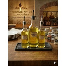 Raakmadezanmir Silikon Kaymaz Kare Yağdanlık Altlığı Çok Amaçlı Organizer Altlık