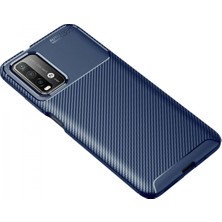 MiraLive Xiaomi Redmi 9t Kılıf Auto Focus Karbon Kapak - Lacivert