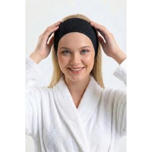 %100 Pamuk Makyaj Saç Bandı Cilt Bakımı Spa Spor Yoga Için Cırt Cırtlı Kafa Bandı