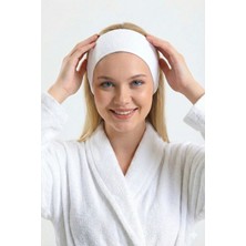 %100 Pamuk Makyaj Saç Bandı Cilt Bakımı Spa Spor Yoga Için Cırt Cırtlı Kafa Bandı