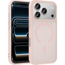 HTstore iPhone Uyumlu 17 Pro Max Kılıf M-Safe Şarj Özellikli Zore Babet Kapak-Pembe