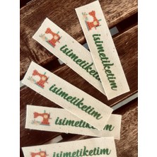 Pamuk Keten Etiket 1,5*6 cm  100 Adet