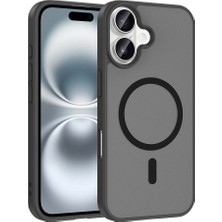 HTstore iPhone Uyumlu 16 Kılıf M-Safe Şarj Özellikli Zore Babet Kapak-Siyah