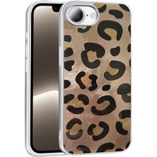 HTstore iPhone Uyumlu 17E Kılıf Desenli Zore Mep Kapak-Gold Leopar
