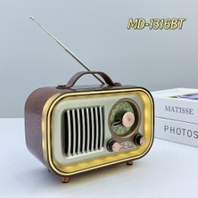 Sezy Rgb Kablosuz Şarjlı Nostaljik Radyo Mp3, Sd, USB Bluetooth Hoparlör