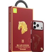 Blueo iPhone 17 Pro Max Uyumlu Blaze Steed Aramid Fiber Magnetic Case