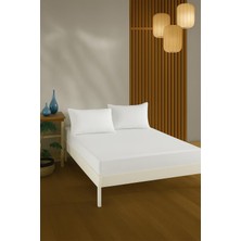 Cash Dukkan %100 Pamuk Çarşaf Takımı-Beyaz