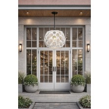 Zeniz Objects Modern Yaprak Desenli Sarkıt Avize – Dekoratif Tavan Lambası – Minimal Tasarım – LED Ampul Uyumlu