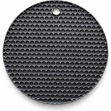 GRANİTLE İLERİ DÖNÜŞÜM 18 cm Gri Silikon Nihale | Çok Amaçlı Kullanım. Isıya Dayanıklı Kaymaz Tencere Tava Altlığı