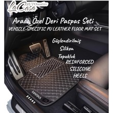 Toyota Yaris XP130-HYBRID (2013-2019) Uyumlu Kapitoneli Suni Deri-Silikon Topukluklu  Premium Deri Paspas Takımı