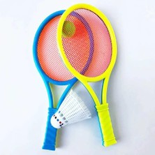 Abnturk 4 Parçadan Oluşan Çocuk Raket Takımı - Pembe Mavi Tenis Spor ve Aktivite Oyuncak Set
