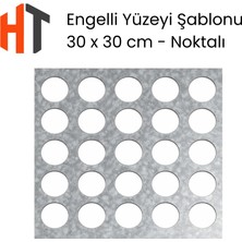 Hayat Trafik Engelli Takip Yüzeyi Şablonu - 30X30 cm - Klavuz-Noktalı Şablon