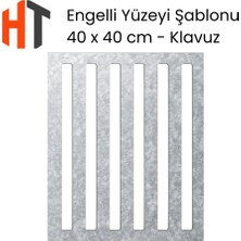 Hayat Trafik Engelli Takip Yüzeyi Şablonu - 40X40 cm - Klavuz-Noktalı Şablon