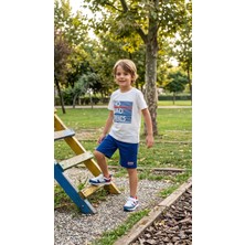 Haknur Neobeybi Erkek Çocuk 2’li Takım Şort Tişört Yazlık Pamuklu Günlük Takım 5-9 Yaş