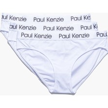Paul Kenzie 3'lü Kadın Slip Külot - Whitey