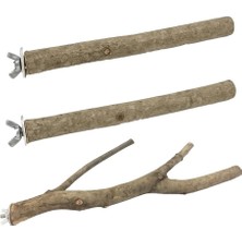 Macc Doğal Meşe Kuş Tüneği Seti (1 Çatal + 2 Düz Dal) Meşe Ağacı Tohumu Hediyeli