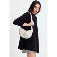 Salviadione Kadın Peluş Teddy Bag Omuz Çantası Yumuşak Doku Baget Çanta