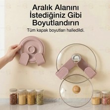 MAİN SHOP 2 Adet Duvara Monte Tencere Kapağı Tutucu,delme Gerektirmez ,mutfak Tencere Kapağı Düzenleme M-56
