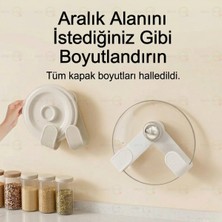 MAİN SHOP 2 Adet Duvara Monte Tencere Kapağı Tutucu,delme Gerektirmez ,mutfak Tencere Kapağı Düzenleme M-56