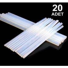 AY MAGNET 20 Adet Ince Silikon, Sıcak Silikon, 7 Mm, Şeffaf Mum Silikon, Sıcak Yapıştırıcı