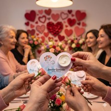 Atölye Mila Anneler Günü Özel Kalpli Boş Krem Kutusu Konsept Hediyelik 10'lu