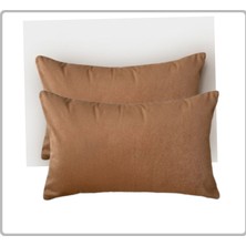 Ayzen Home 2li Kadıfe Kırlent Kılıfı Düz Renk 30X50 cm