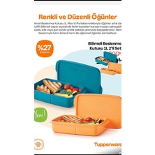 Tupperware Bölmeli Beslenme 1 Litre Iki Adet Görseldeki Renkler