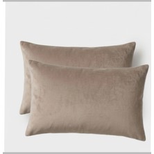 Ayzen Home 2li Kadıfe Kırlent Kılıfı Düz Renk 30X50 cm