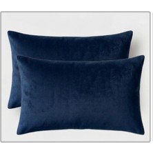 Ayzen Home 2li Kadıfe Kırlent Kılıfı Düz Renk 30X50 cm