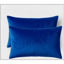 Ayzen Home 2li Kadıfe Kırlent Kılıfı Düz Renk 30X50 cm