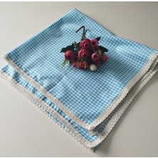 Denizli Hatırası Poti Kare Güpürlü Çok Amaçlı Masa Örtüsü