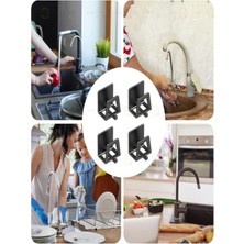 MAİN SHOP 4 Adet Bulaşık Sünger Tutacağı Kancalı Yapışkanlı Paslanmaz Bulaşık Sünger Tutucu Askı M-Sng2