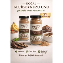 Nature's Food Keçiboynuzu Unu 2x150g Cam Şişe | Katkısız Doğal | Kakaoya Alternatif | Lif Kaynağı