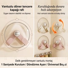 MAİN SHOP 4 Adet Tencere Kapağı Tutucu Düzenleme Kendinden Vantuzlu Tava Kapağı Saklama Tutacağı M-56