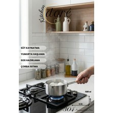 kitchendore Çelik Sütlük 304 Yüksek Kaliteli Çelik Koçerola Yumurta Haşlamak Için Uygun 16 cm