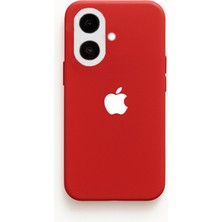 Demina iPhone 16 Plus Uyumlu Beyaz Logo Baskılı Içi Kadife Lansman