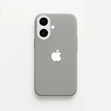 Demina iPhone 16 Plus Uyumlu Beyaz Logo Baskılı Içi Kadife Lansman