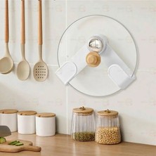 MAİN SHOP 1 Adet Duvara Monte Tencere Kapağı Tutucu,delme Gerektirmez ,mutfak Tencere Kapağı Düzenleme M-56